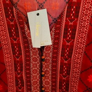 Pakistani Sapphire Brand kurta in maroon